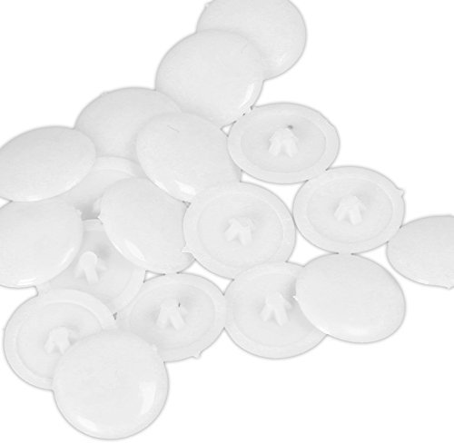 50 X Blanc cache-vis Pozi Vis à tête de 13 mm Push Fit