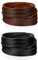 JewelryWe Schmuck 2pcs Herren Breit Lederarmband, Punk Druckknopf geflochten Leder Armband Wickelarmband Armreif Manschette, verstellbare Größe, Schwarz Braun