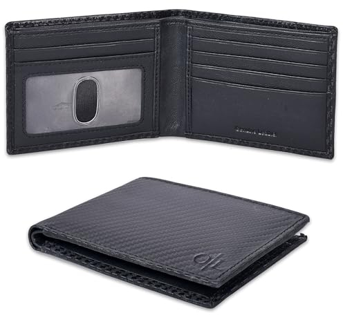 Real Slim Leather Wallet for Men - RFID Blocking Bifold Thin Wallets Credit Card Front Pocket Minimalist Billfold