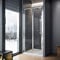ELEGANT 760mm Bi Fold Shower Enclosure Inwards Opening, Space Saving Shower Door