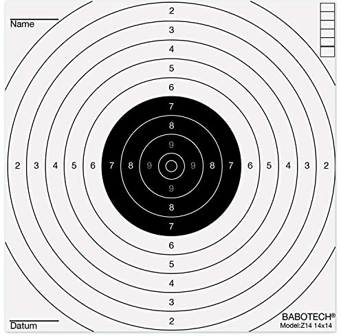 Babotech 250 x Luftgewehr Zielscheiben 14x14cm für Pistole Luftgewehr Airsoft [ Target Zielscheibe für Kugelfang ]