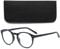 VEVESMUNDO Anti Blaulicht Lesebrillen Computer Damen Herren Federscharnier Klar Groß Runde Retro Vintage Vollrandbrille Lesehilfe Sehhilfe Blaulichtfilter Brille (Schwarz, 1.5)