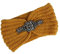 irisaa Damen Stirnband mit Strass gestrickt Kopfband Haarband Ohrenwärmer, stirnband farbe:Gelb