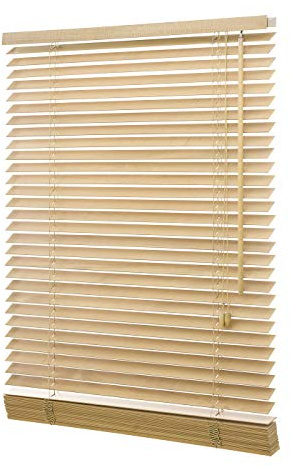 Ventanara® Holzjalousie 35mm Holz Jalousie Jalousette Echtholz (70 x 250 cm, Natur)
