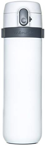 Coolinato mennä One Tee Thermobecher to go 375ml mit Teesieb individueller Start-Stopp Brühvorgang Doppelwand Edelstahl Isolierung auslaufsicher,weiß