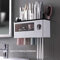 TuCao Automatischer Zahnpastaspender Wand platzsparendem Zahnbürstenhalter für Badezimmer, 3 transparente magnetische Becher, 6 Zahnbürstenschlitze, 1 Kosmetik-Organizer-Schublade (3 Tassen)