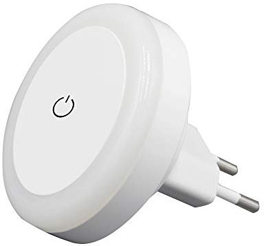 Velamp Punto LED con Interruptor táctil ON/Off. 2 Leds, luz Tenue, Ideal para el Dormitorio, un Pasillo, Bianco