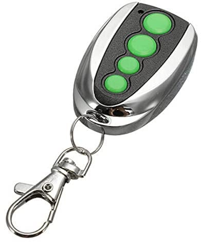 Garage Door Remote Controller, 433.92MHz 4 Buttons Home Rolling Code Garage Remote Controller Keychain Door Opener for Merlin M842(Black+Green)