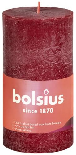 Bolsius Rustikale Blockkerze 100/50 Rot