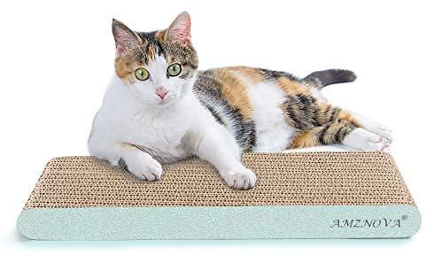 AMZNOVA Katzen Kratzpappe Rescratch Katzen Kratzbrett, Kratzpappe mit Katzenminze, Kratzbrett Kratzbretter Katzenkratzbrett, Schmal, Glitzer-Grün