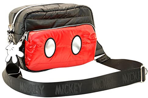 Disney Micky Maus Air-Padding IBiscuit Schultertasche, Schwarz, 23 x 16 cm