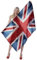 Smiffys Drapeau à imprimé Union Jack de style vintage, 90x150 cm, polyester