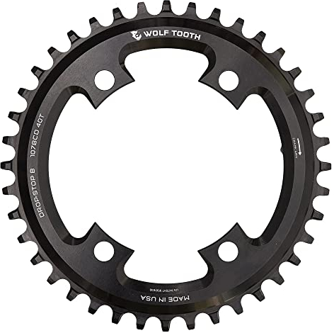 Wolf Tooth 107 BCD - Plato Redondo de Grava para SRAM (38 Dientes, Drop-Stop B, MTB)
