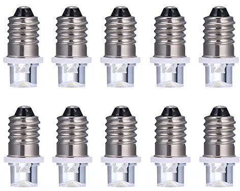 ShuoHui 10x E10 LED-Birne Weiß 6V DC Lampe Leuchte WEISS E 10 Leuchtmittel bulb 6000K