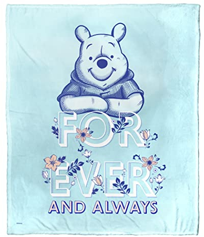 Northwest Winnie Puuh Silk Touch Überwurfdecke, 127 x 152,4 cm, Forever Pooh
