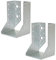 AERZETIX - C58658 - Set di 2 staffe per travi con ali interne 80x120x75x2mm - scarpa del travetto con 32 fori - in acciaio zincato Z275