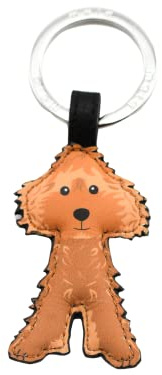 Mala Leather Bertie The Cockapoo Dog Soft Leather Keyring