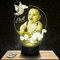 Lampephoto.fr Personalisierte Nachtlicht LED Dino für baby mit foto. Geschenk baby Nachtlicht 7/16 farben touch dimmbar. Babyzimmer Deko. Geburtsgeschenk. Taufgeschenk Geschenke baby nachtlampe.