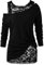 Spitzen Oberteile Damen Elegant Zweiteiliges Set Langarmshirt Pullover Bluse Langarm Schulterfreies Große Größen Lockere Lässig Party Oberteil Festliches Blusen & Tuniken für Damen Tunika Top Tee