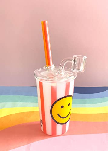 ParaCity 8 Zoll Rigs Cup Thick Glass Bong Small Recycler Wasserpfeifen 14.4mm (DAB RIG)