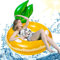 Aufblasbar Zitrone Luftmatratze,2-in-1 Luftmatratze Pool,Aufblasbarer Schwimmsessel,Aufblasbar Zitrone Luftmatratze Riesiger Schwimmring Pool,Wasserspielzeug für Erwachsene Kinder