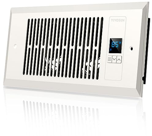 VIVOSUN Register Ventilateur d'appoint avec contrôle thermostat, compatible avec trous de registre de 10,2 x 25,4 cm, blanc