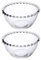 Luxshiny 2pcs Salad Bowl Glass Breakfast Bowl with Beaded Edge for Snacks, Desserts, Fruits, Salads, Ice Cream, and Yogurt in Home Kitchen Dessert Containers Trifle Breakfast Side Dish