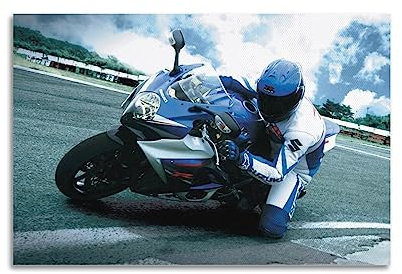KYTIN Motorrad-Poster für Suzuki GSX-R1000 Rennrad, dekorative Malerei, Leinwand, 50 x 75 cm