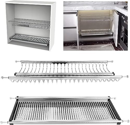 LE AMAZZONI STORE Scolapiatti Acciaio Inox 18/10 AISI 304 Attacco A Molle (da 56 per pensili da 60 cm)