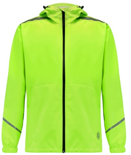 Time To Run Imperméable Veste de Course a Pied pour Femme avec Poches - Légère Coupe-Vent Respirant - Idéal pour l'exercice et Le Jogging - de XS Lime