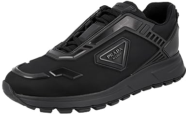 Prada Herren Schwarz Nylon Sneaker 4E3567 W08 F0002 43 EU/UK 9