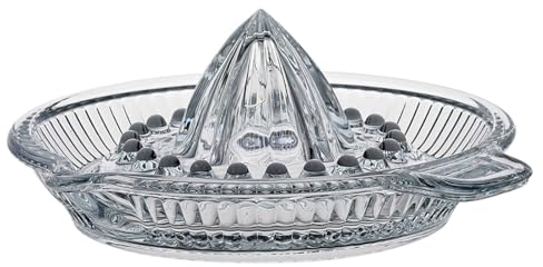 Queensway Home & Dining 16cm Glass Citrus Lemon Orange Lime Squeezer Strainer Fresh Hand Juicer Tool
