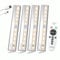 LDOPTO Under Cabinet Litchen Lights Wireless 4 Pack, Rechargeable Battery Operated Lights with Remote, Dimmable Led Closet Lights, Under Counter Lights Stick-on Touch Night Light for Kitchen, 3 Colors
