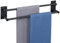 Mooche Double Porte-Serviettes, Barres Porte-Serviettes Double Support Mural, en Acier Inoxydable, Porte Serviette de Bain Antirouille et Durable, Noir