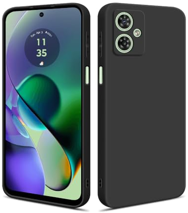 HS Products HSP Cover per Motorola Moto G54 5G [repellente alla polvere] Custodia protettiva in silicone TPU premium | antigraffio antiurto | Protezione della fotocamera | Vestibilità sottile | Nero