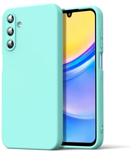Byvuwiay Cover per Samsung Galaxy A15 4G/5G, Morbida Silicone Liquida TPU Protettivo Ultra Slim Custodia Antiurto, Custodia Compatibile con Samsung Galaxy A15 4G/5G - Verde Chiaro