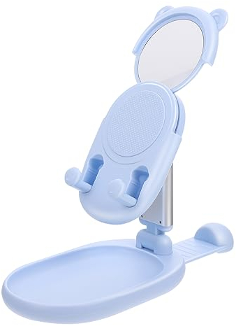 HEMOTON 1stück Adjustable Desktop Phone Holder with Beauty Mirror Retractable and Foldable Stand for Use for Watching Tv Series Videos
