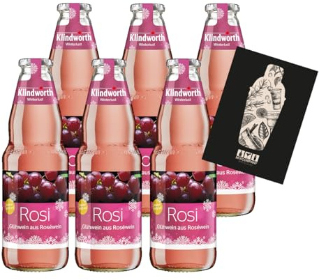 Klindworth Winterlust 6x Glühwein aus Rosewein -Glühwein Rosi 1L (9,8% Vol) inkl. Pfand MEHRWEG- [Enthält Sulfite]