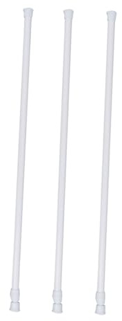 Zerodeko 3stücke Teiliges Aus Hochfestem Kohlenstoffstahl Teleskopische Vorhangstange Für Türen Und Fenster Einfach Zu Bedienen Kein Bohren Nötig Verstellbar Für Vorhänge Und