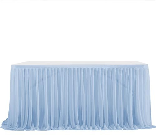 Gonna da tavolo in perle chiffon, per matrimoni, feste, in tulle decorativo da tavolo, tutù, gonna da tavolo, caramelle, tovaglia in tulle per compleanno, decorazione per ragazze e ragazzi