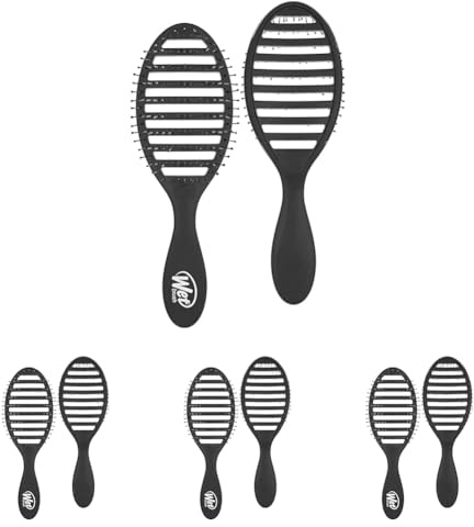 Wet Brush Speed Dry Brush - Black By For Unisex - 1 Pc Hair Brush (Pack of 4)