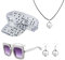 FUIPVGI 4 Stück Disco Accessoires für Damen 70er jahre Kostümzubehör, Pailletten Hut Discokugel Sonnenbrille, 70er 80er Jahre Outfit Damen für Fasching Karneval Kostüm
