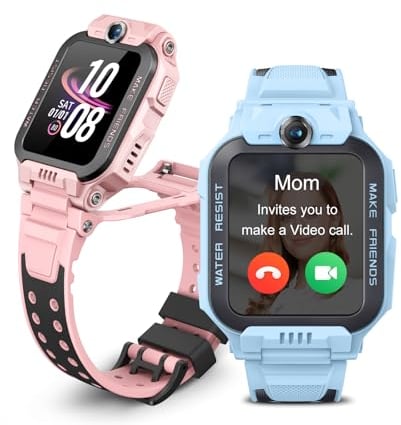 imoo Z7 Kinder Smartwatch, 4G Smartwatch Kinder mit GPS und Telefon, Kids Smart Watch mit HD-Video & Sprachanruf, Kids GPS Uhr, IPX8-Wasserbeständigkeit beim Schwimmen (Blau, Z7)