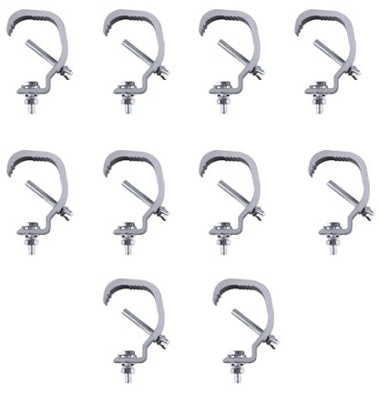 AOMIKITSTU Bühnenlicht Klemmhaken, Truss C Clamp 10 Stück, 30-52mm Bühnenlicht-Klemmen, Traversen-C-Klemme Gewichtskapazität 25kg