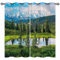 ANHOPE Natur Landschaft Berg See Gardinen Blickdichte mit Ösen Weich Thermo Vorhänge Blackout Curtain Vorhang Wohnzimmer Schlafzimmer Verdunklungsvorhänge 2er Set H 138 x B 132 cm