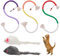 ZGDEIWGF 3 Piezas De Juguetes De Cuerda para Masticar Gatos, 2 Piezas De Ratones De Peluche, Cuerda para La Dentición De Mascotas, Juguetes para Masticar para Gatos, Cuerda para Limpiar Los Dientes