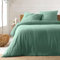 Parure de Lit en Simple Gaze de Coton Double Face 125gr/m2 220x240 cm +2 Taies 63x63cm - Plusieurs Coloris (Vert Sauge)