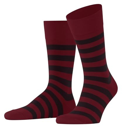 FALKE Men's Sensitive Mapped Line M So Cotton With Soft Tops Socks 1 Pair, Red Scarlet 8228, 11.5-14