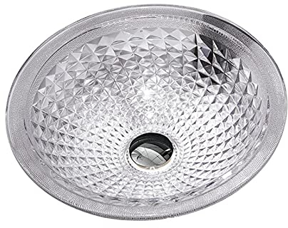 BGFYUSF Badezimmer-Waschbecken mit Abfluss-Kombination， Aufsatzwaschbecken aus Glas， transparentes Waschtischbecken，