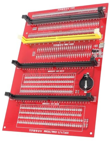 Spacnana Carte de Testeur de Mémoire RAM, Analyseur de Diagnostic DDR3 DDR4 DDR5 UDMM RDIMM avec Lumières LED, Adaptée aux Ordinateurs de Serveur de Bureau
